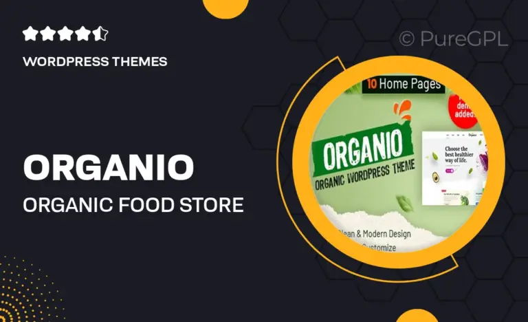 organio organic food store wordpress