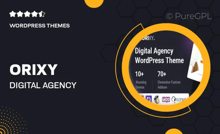 orixy digital agency wordpress theme