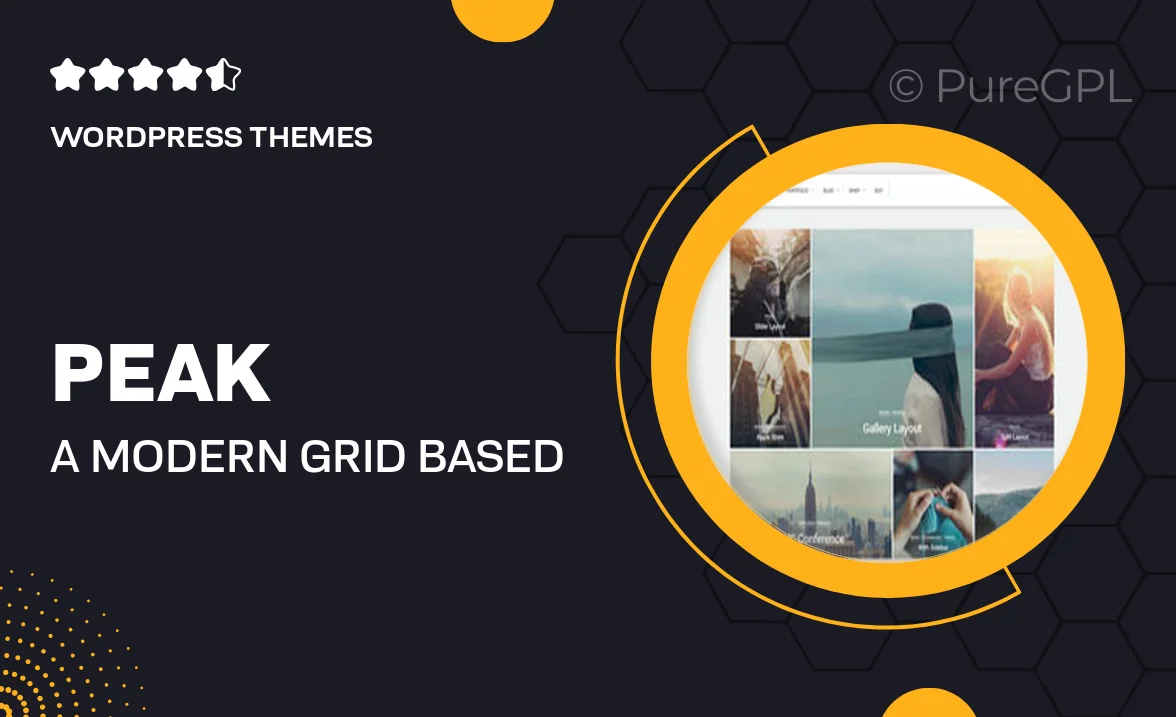 Peak – A Modern Grid Based WordPress Theme