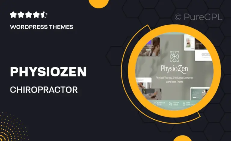 physiozen chiropractor physiotherapy wellness wordpress theme