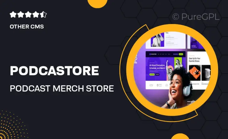 podcastore podcast merch store elementor kit