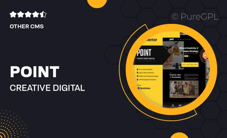 point creative digital agency elementor template kit