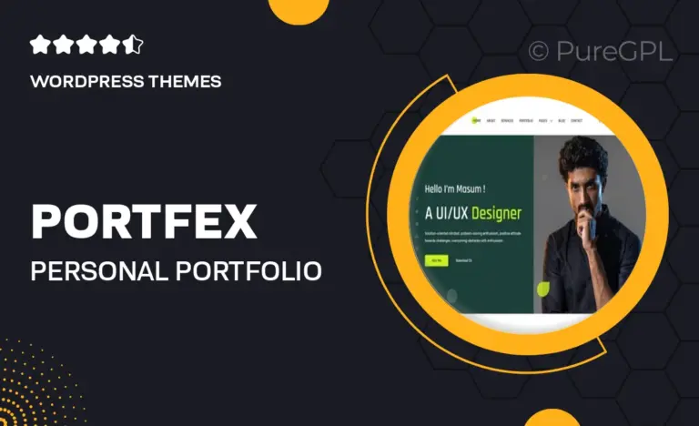 portfex personal portfolio wordpress theme