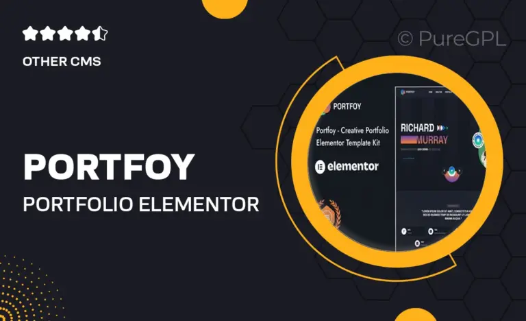 portfoy portfolio elementor template kit