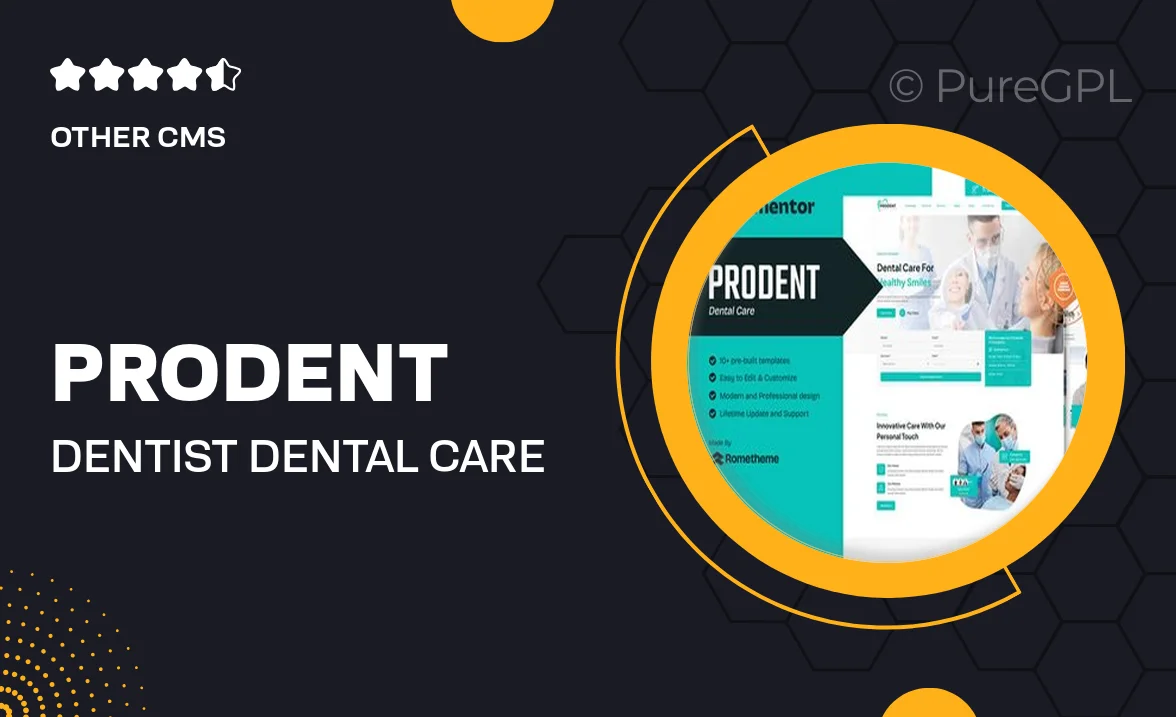 Prodent – Dentist Dental Care Elementor Template Kit