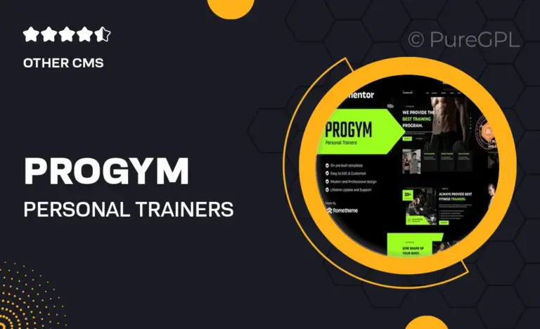 progym personal trainers fitness elementor template kit