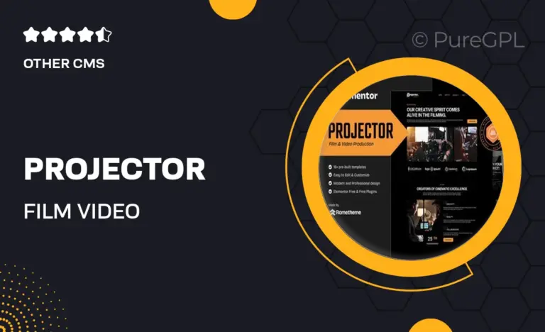 projector film video production elementor template kit