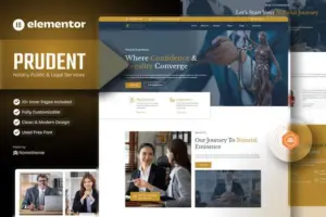 Prudent – Notary Public & Legal Services Elementor Template Kit