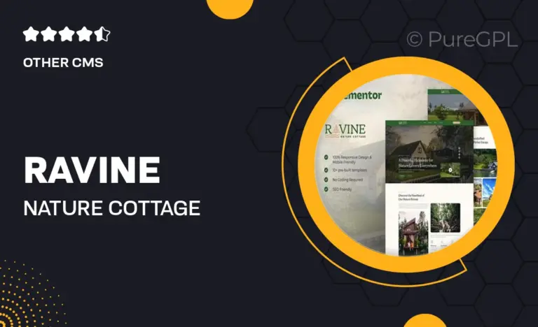 ravine nature cottage elementor template kit