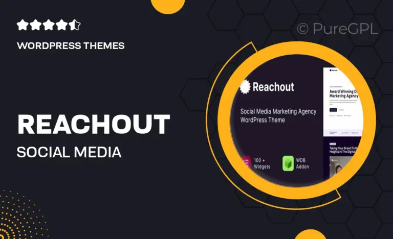 reachout social media marketing agency wordpress theme