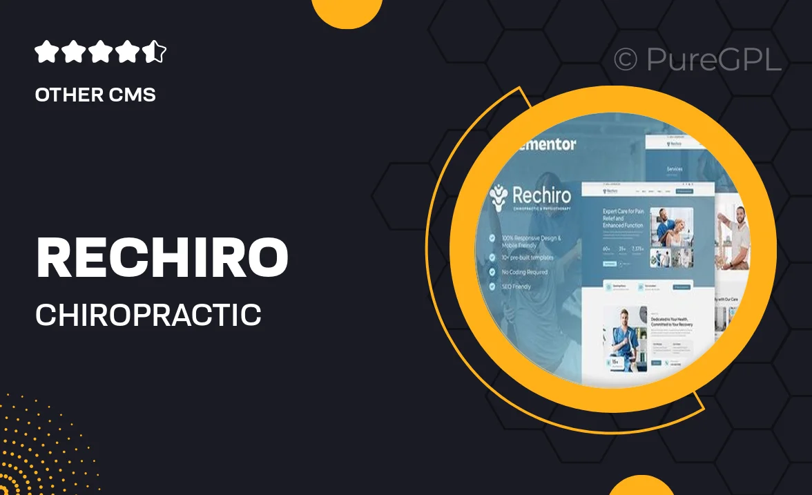 Rechiro – Chiropractic & Physiotherapy Elementor Template Kit