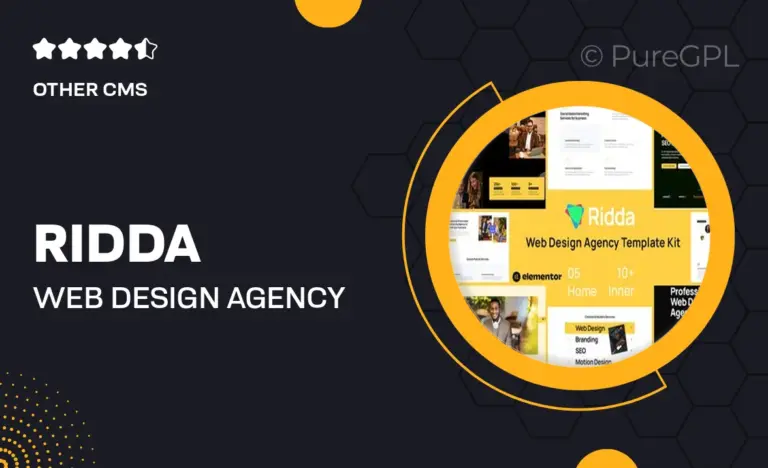 ridda web design agency template kit