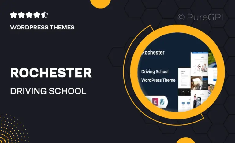 rochester driving school wordpress theme