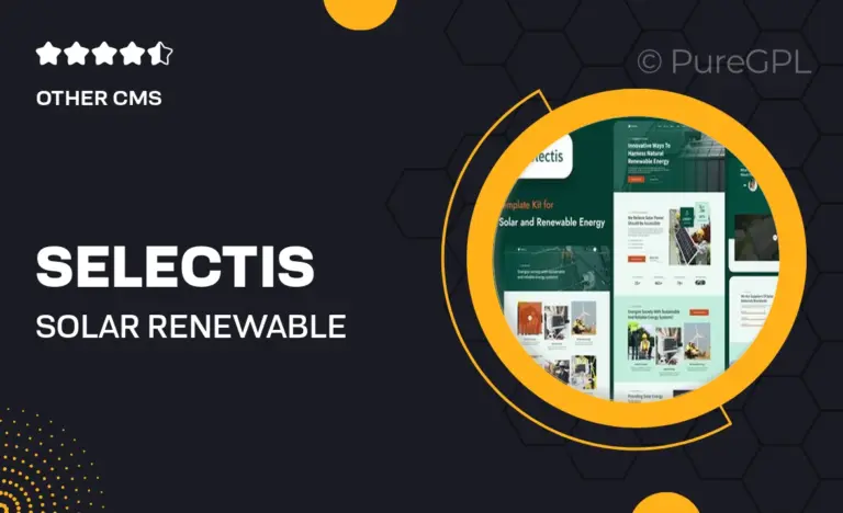 selectis solar renewable energy elementor template kit