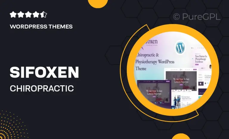 sifoxen chiropractic physiotherapy wordpress theme