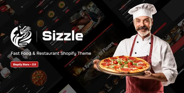 sizzle fast food restaurant shopify theme 1