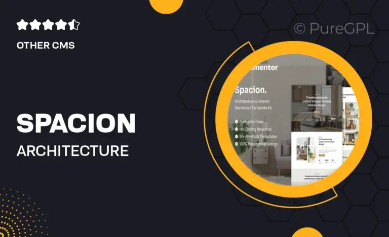 spacion architecture interior elementor template kit