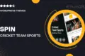 Spin – Cricket Team Sports WordPress Theme + AI