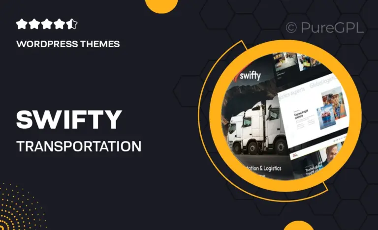 swifty transportation logistics wordpress theme