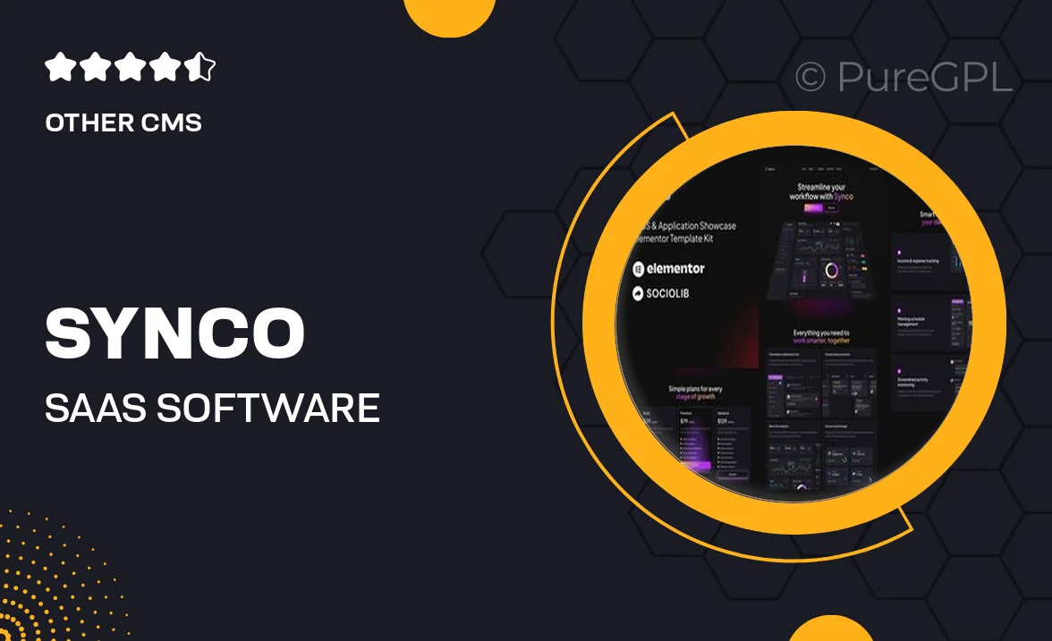 Synco – SaaS & Software Showcase Elementor Template Kit