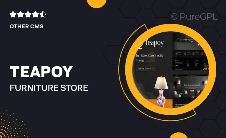 teapoy furniture store shopify theme