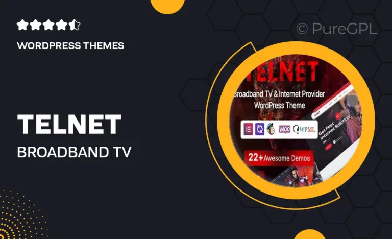 telnet broadband tv internet provider wordpress theme