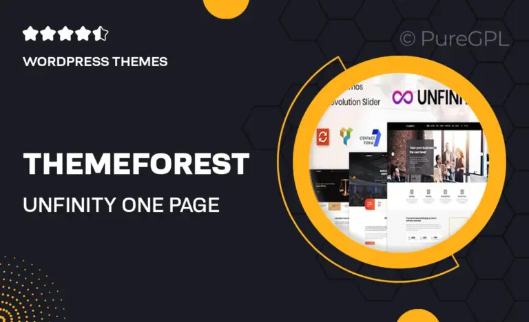 themeforest unfinity one page wordpress