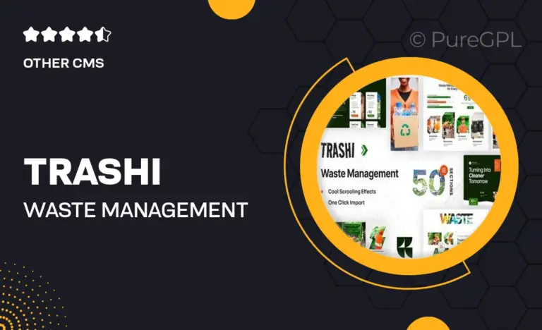 trashi waste management recycling elementor pro template kit