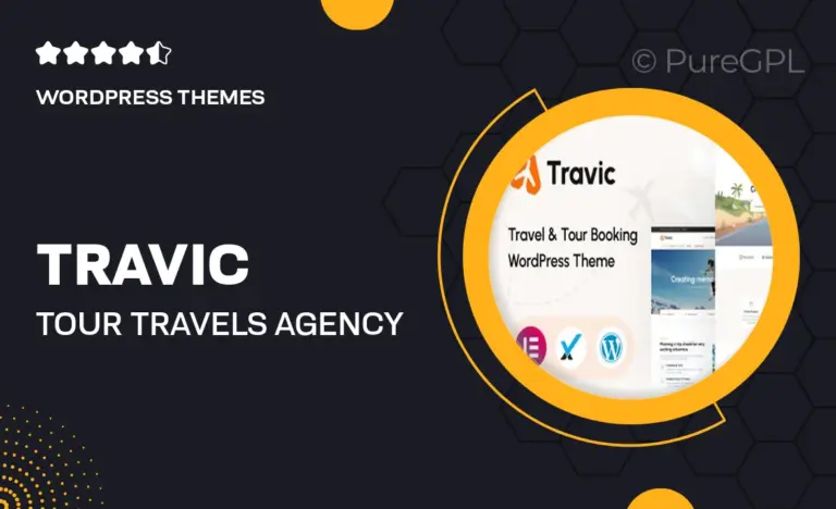 travic tour travels agency wordpress theme