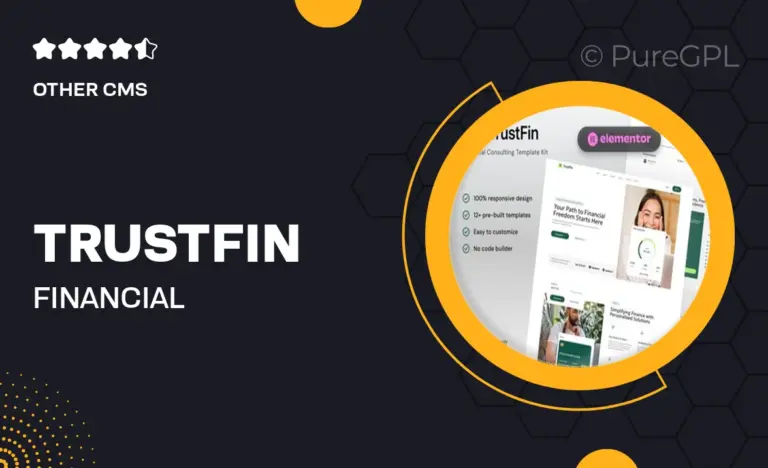 trustfin financial consulting elementor template kit
