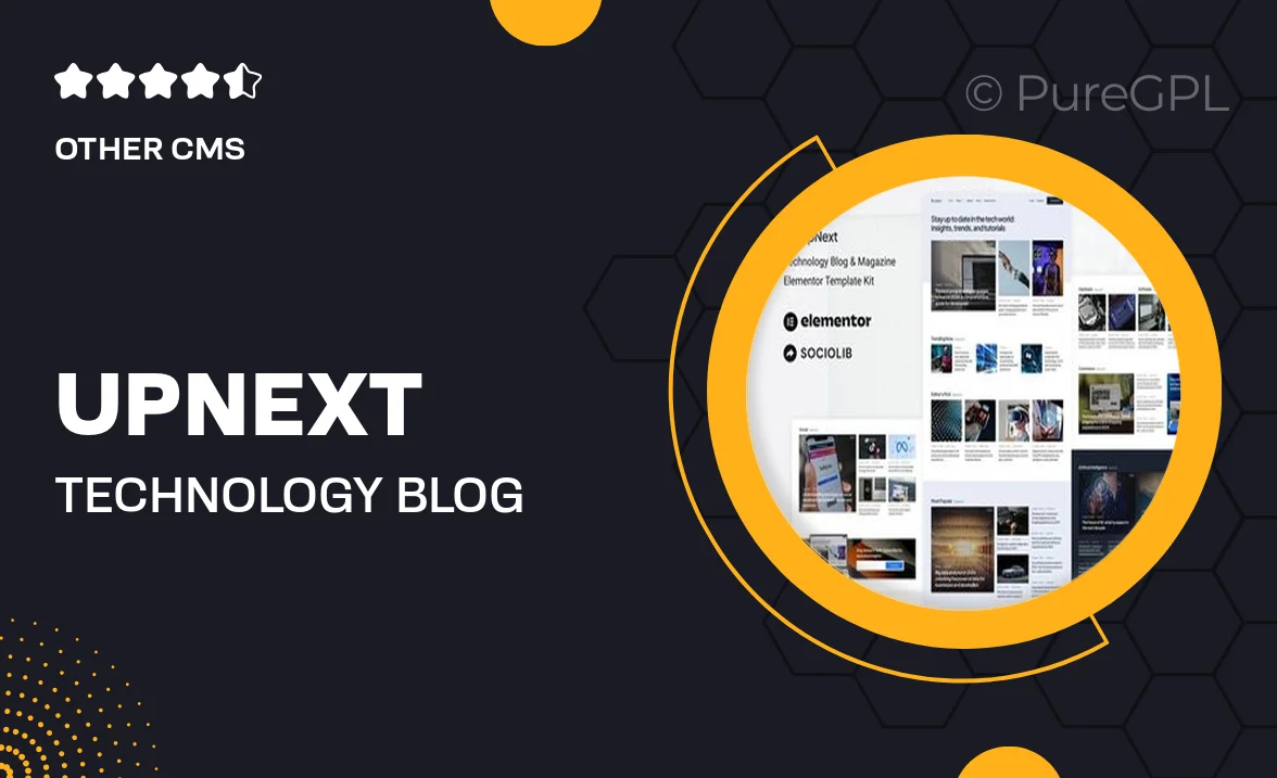 UpNext – Technology Blog & Magazine Elementor Template Kit