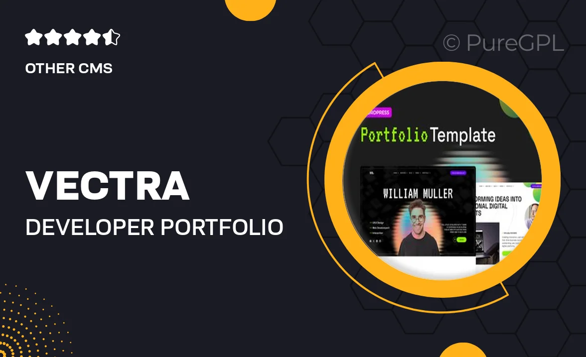 Vectra – Developer Portfolio Elementor Pro Template Kit