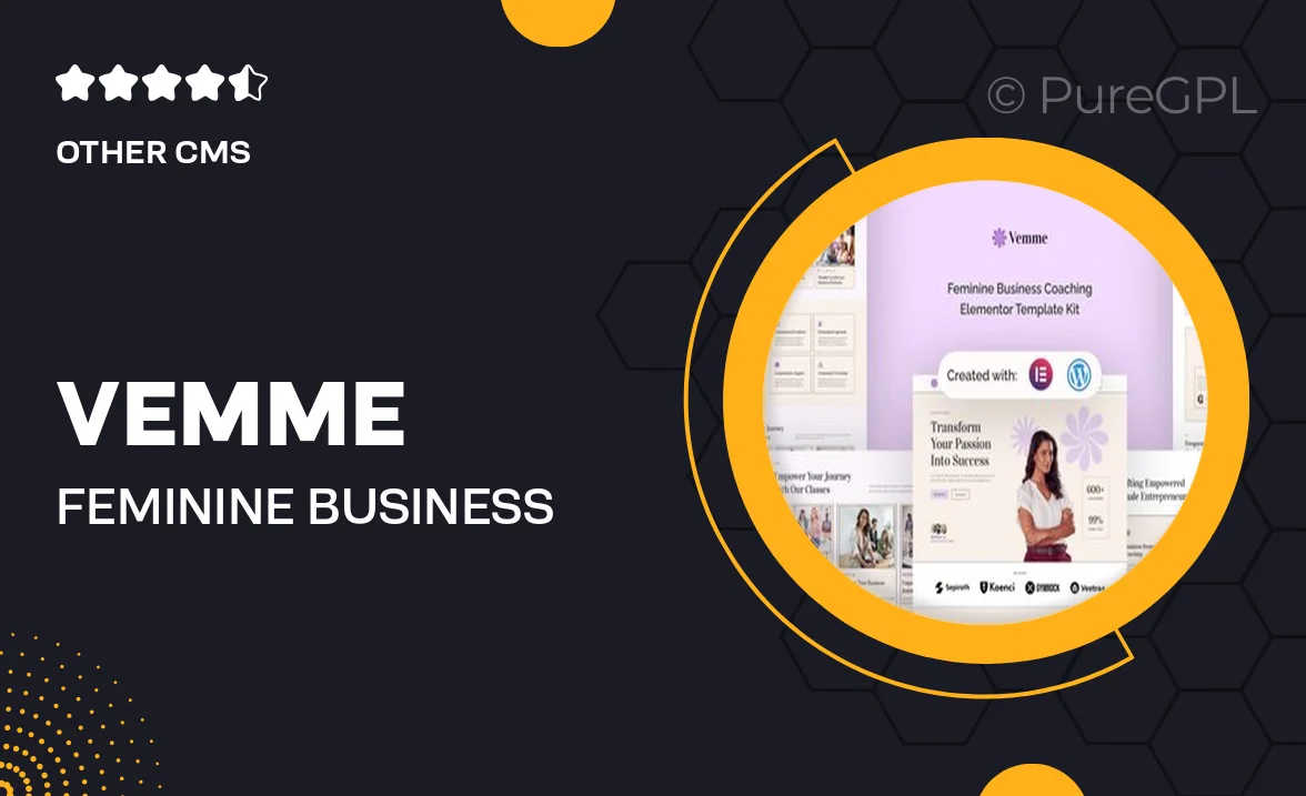 Vemme – Feminine Business Coaching Elementor Template Kit