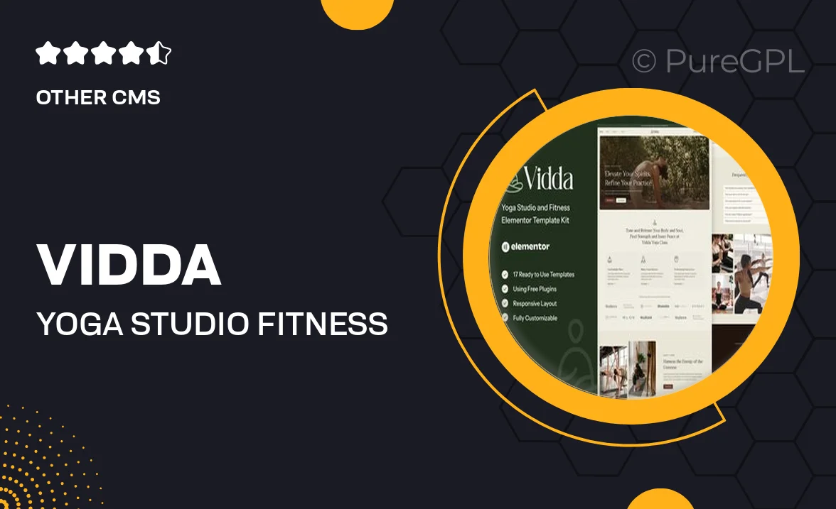 Vidda – Yoga Studio & Fitness Elementor Template Kit