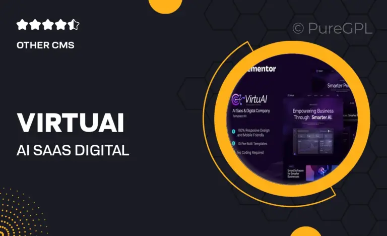 virtuai ai saas digital company elementor template kit
