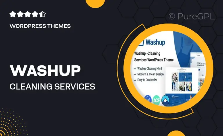 washup cleaning services wordpress theme