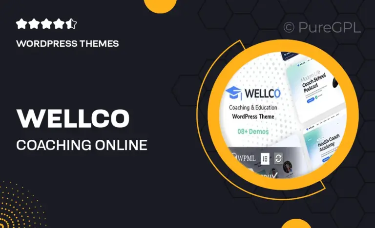 wellco coaching online courses wordpress theme