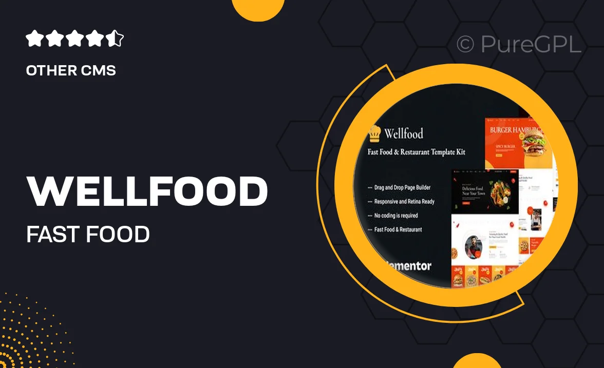 Wellfood – Fast Food & Restaurant Elementor Pro Template Kit