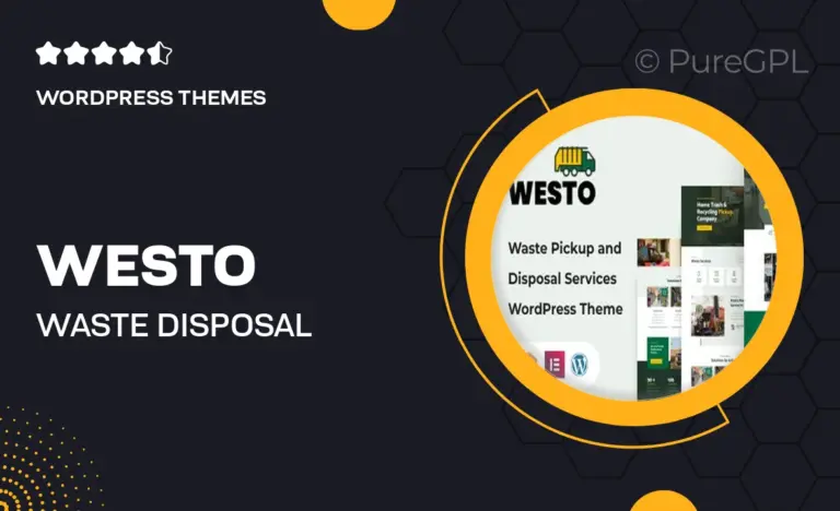 westo waste disposal services wordpress theme
