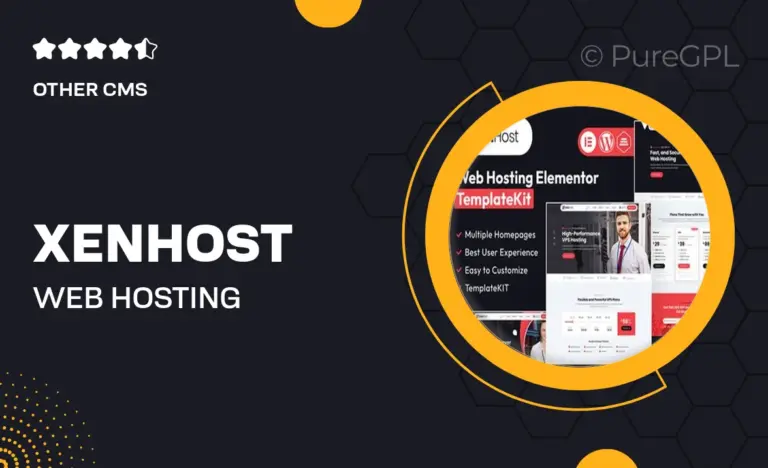 xenhost web hosting elementor template kit