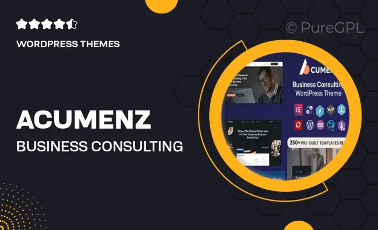 acumenz business consulting wordpress elementor theme