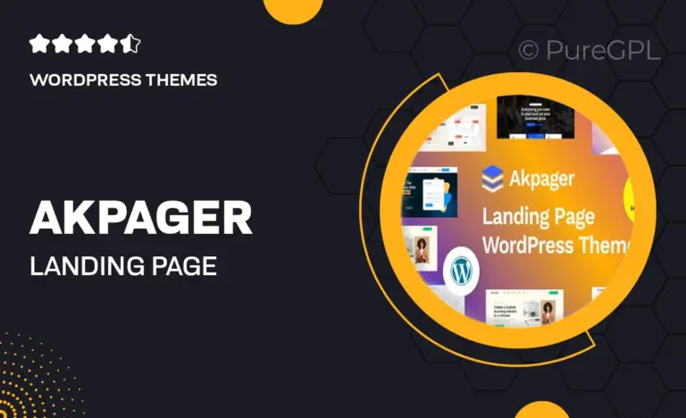 akpager landing page elementor wordpress theme