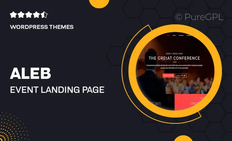 aleb event landing page wordpress theme for conference marketing