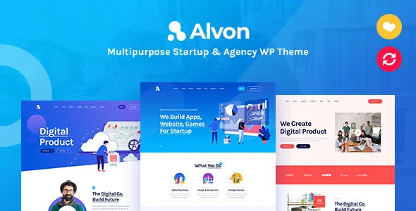 alvon multipurpose startup agency wordpress theme 1