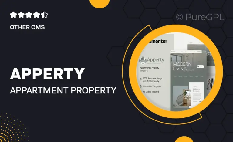apperty appartment property elementor template kit