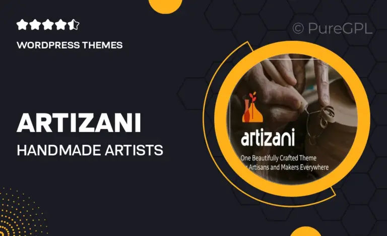 artizani handmade artists and artisans wordpress theme