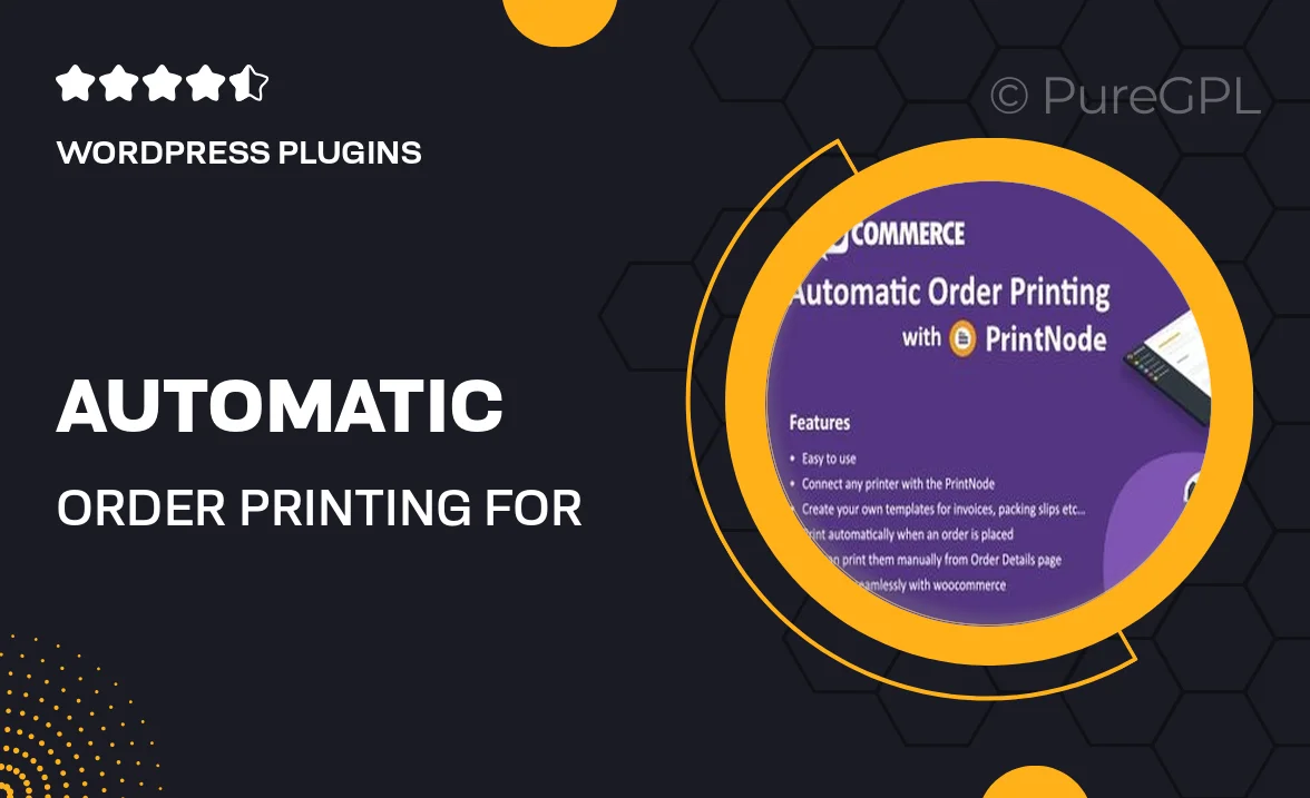 Automatic Order Printing for WooCommerce – ( PrintNode )