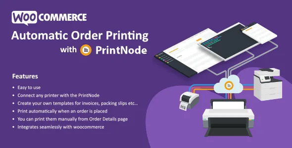 automatic order printing for woocommerce printnode