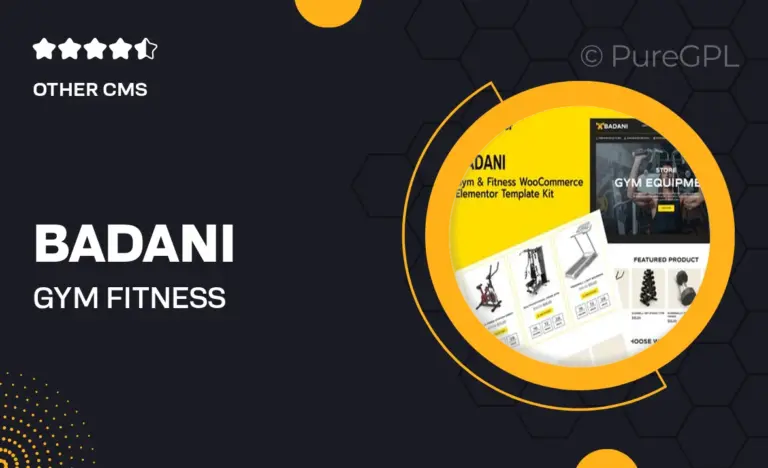 badani gym fitness equipment shop store woocommerce elementor pro template kit