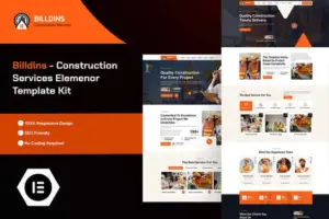 Billdins – Construction Services Elemenor Pro Template Kit